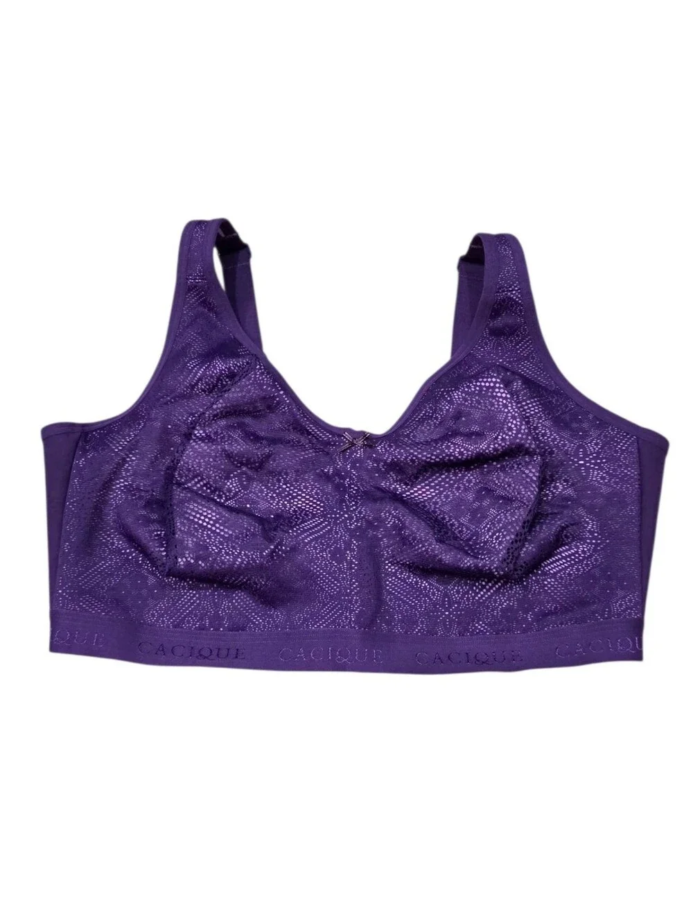 Cacique Lane Bryant 42H Purple Lace Unlined Full Coverage Underwire Bra